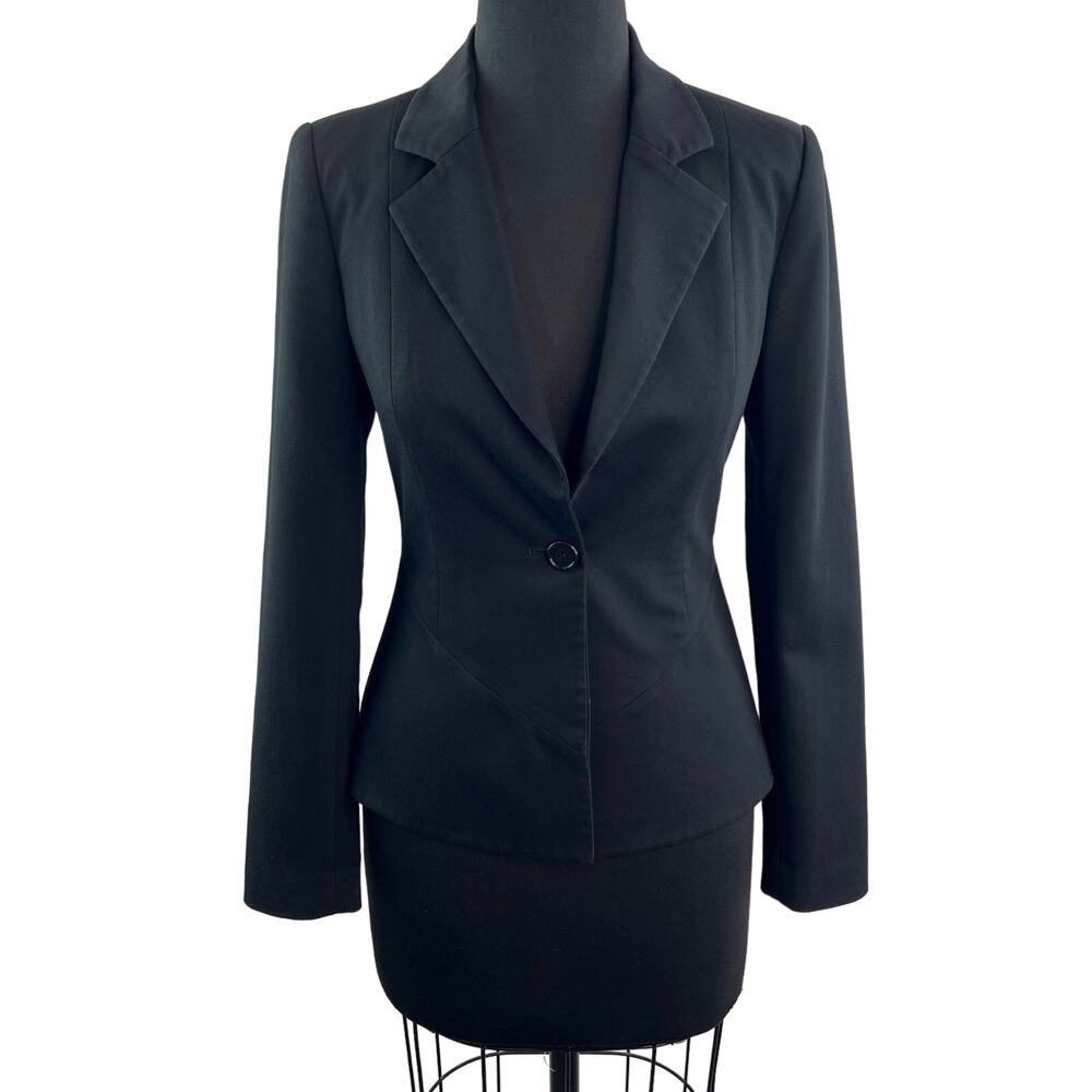 Alice+Olivia To Work Black Blazer Jacket Notch Lapel Single Breasted Formal 2 4?